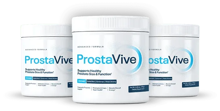 ProstaVive supplement jar and scoop